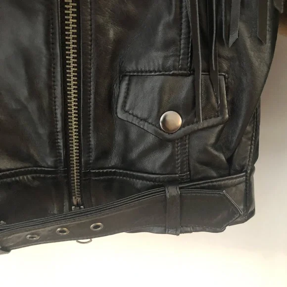 Spell & the Gypsy Collective Teadora Leather Fringe Jacket NWOT